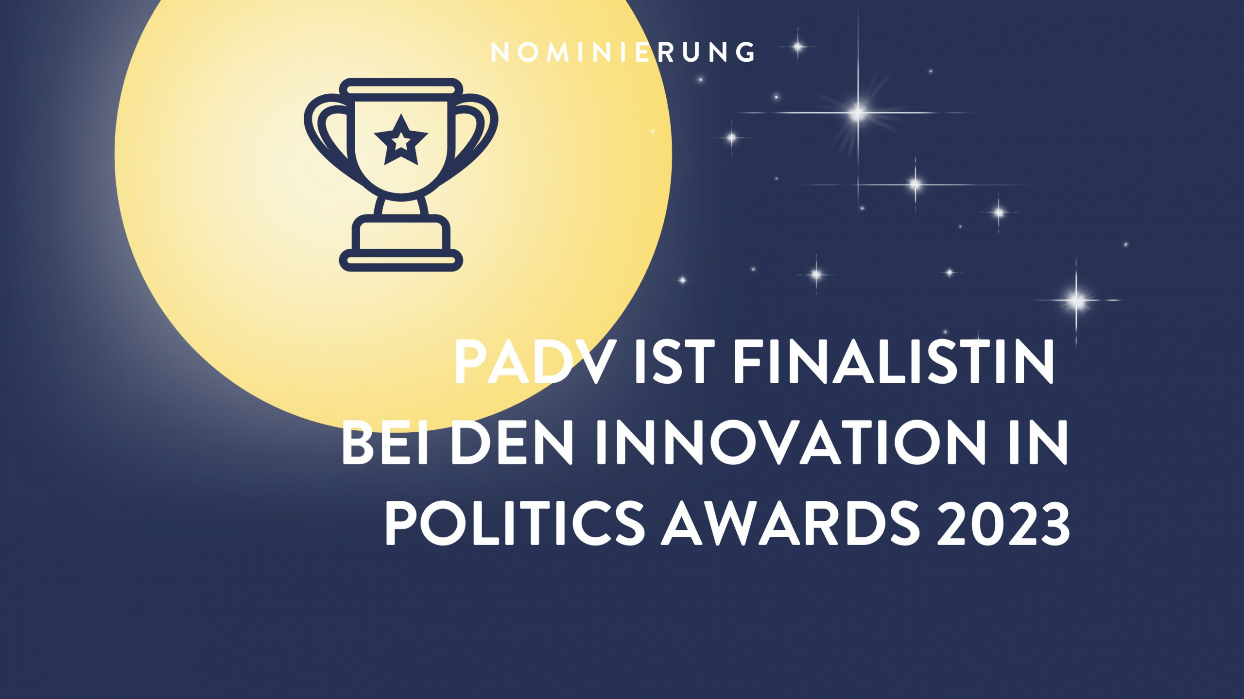 PadV ist nominiert bei den Innovation Politics Awards 2023